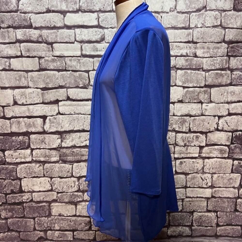 Chico's Travelers NWT Blue No Close Jacket Size XL - Picture 4 of 9